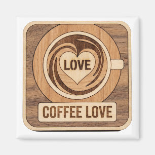 Coffee Love, Heart Magnet