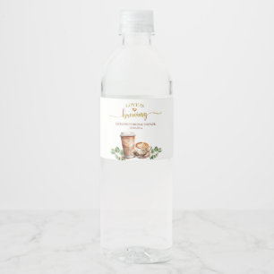 Coffee Love is Brewing Bridal Shower Bottle Label