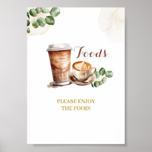 Coffee Love is Brewing Food Party Sign