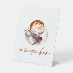 Coffee Love Is Brewing Mimosa Bar Pedestal Sign