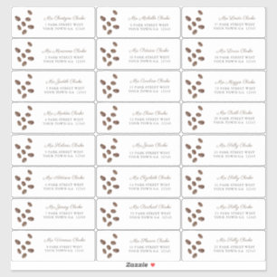 Coffee Love Is Brewing Shower Guest Address Labels
