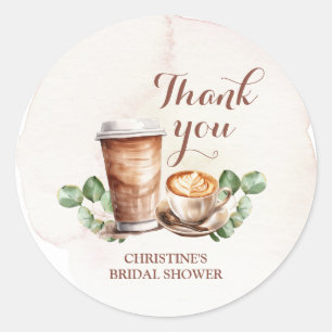 Coffee Love is Brewing Thank You Sticker