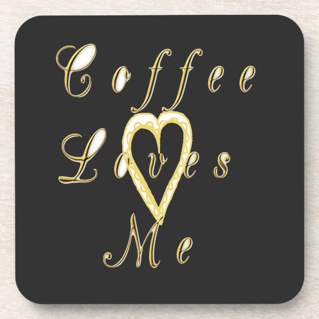 Coffee love me. coaster (Front)