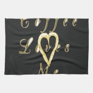 Coffee love me. kitchen towel