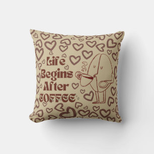 Coffee love 🤎 throw pillow