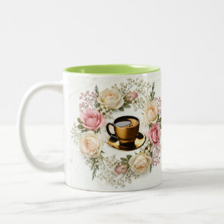 Coffee & Love Two-Tone Coffee Mug