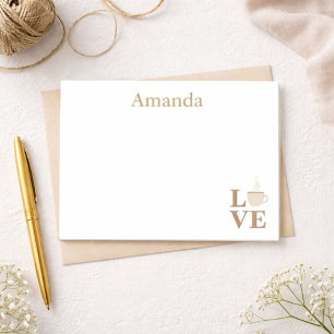 Coffee Love White and Brown Post-it Notes