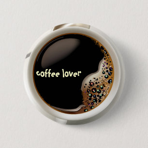 Coffee Lover 2 Inch Round Button