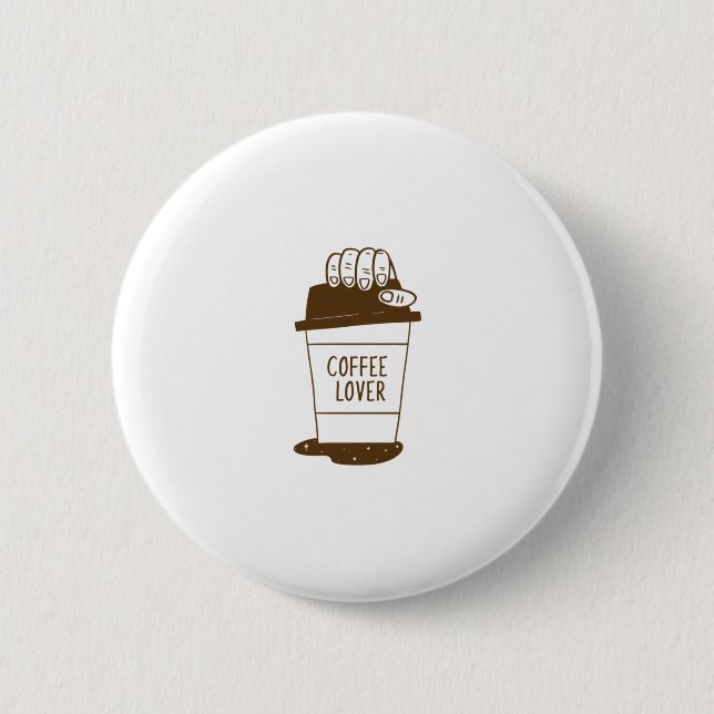 Coffee Lover 2 Inch Round Button (Front)