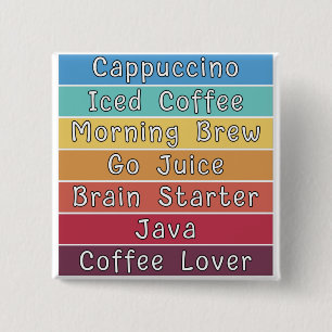 Coffee Lover 2 Inch Square Button