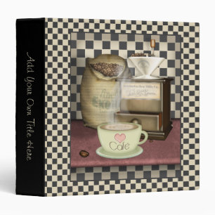 Coffee Lover Café Kitchen Recipe Binder