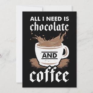 Coffee Lover Chocolate And Coffee Thank You Card