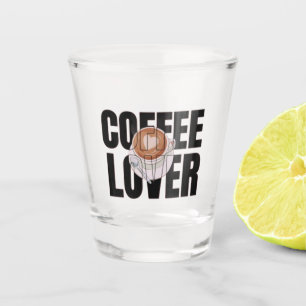 Coffee Lover – Coffee Addict Morning Caffeine Desi Shot Glass