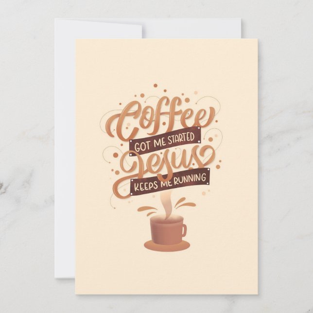 Coffee Lover Coffee And Jesus Save The Date (Front)