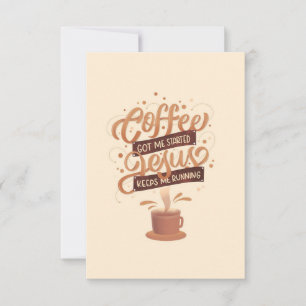 Coffee Lover Coffee And Jesus Thank You Card