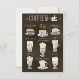 Coffee Lover Coffee Blends All Thank You Card