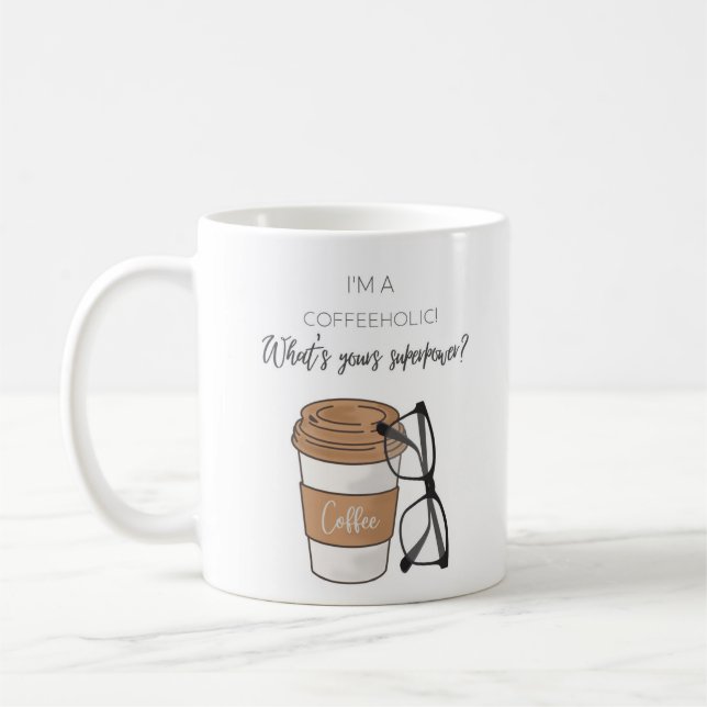 coffee lover, coffee holic, gift for her mug (Left)