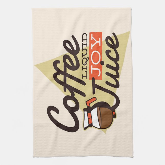 Coffee Lover Coffee Is Liquid Joy Kitchen Towel (Vertical)