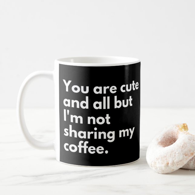 Coffee Lover Coworker Funny Saying Modern Coffee Mug (With Donut)