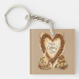 Coffee lover Cozy Vintage Keychain
