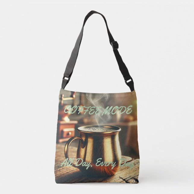 Coffee Lover Crossbody Tote All-Over Print Style (Back)