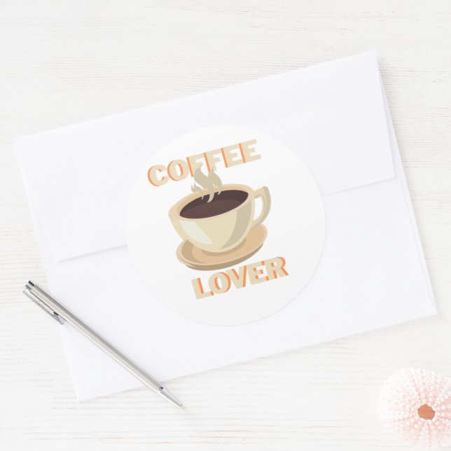 Coffee Lover – Cute & Cozy for Caffeine Fans Classic Round Sticker (Envelope)