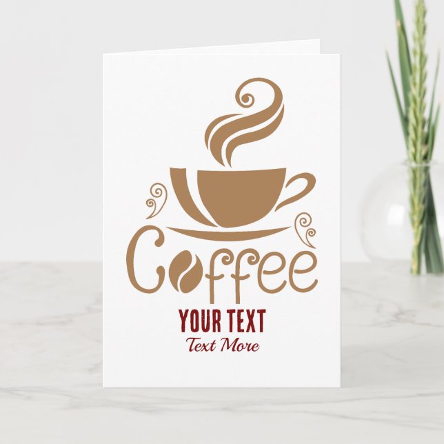 Coffee Lover Design – Minimal Coffee Cup Graphic Card (Front)