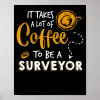 Coffee Lover Funny Surveyor Engineer Construction