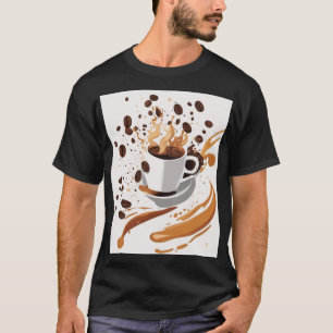 Coffee Lover Gift Abstract Geometric Coffee Bean C T-Shirt