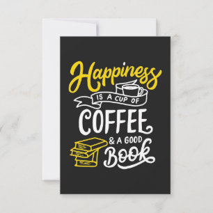Coffee Lover Happiness Is A Cup Of Coffee Thank You Card