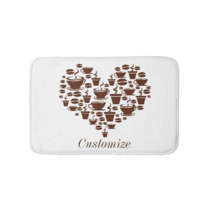 Coffee Lover Heart Thunder_Cove Bath Mat