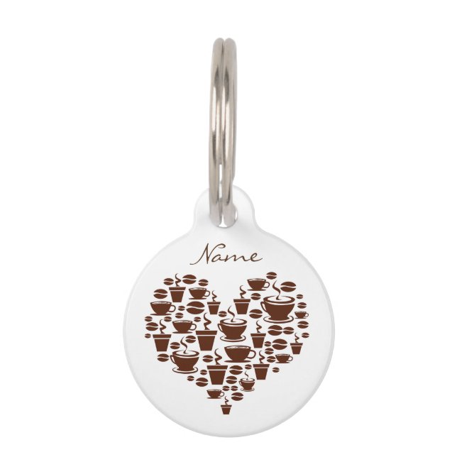 Coffee Lover Heart Thunder_Cove Pet Tag (Front)