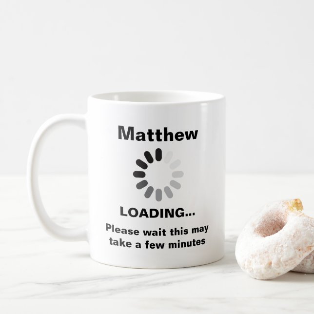 Coffee Lover Loading ...Personalized Mug (With Donut)
