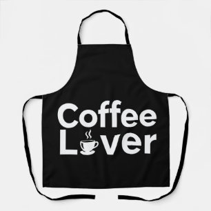 Coffee Lover Minimalist Typography Black Apron