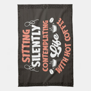 Coffee Lover My Life With Hot Coffee Kitchen Towel
