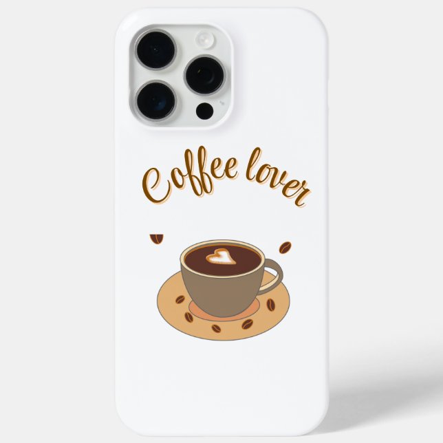 Coffee Lover Phone Case | Cute Coffee Design Case  (Back)