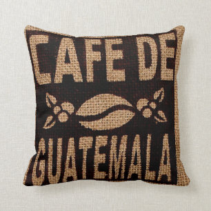 COFFEE LOVER PILLOWS, BURLAP COFFEE BAG THROW PILLOW