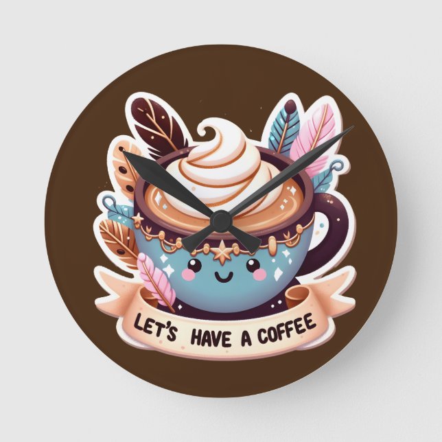 Coffee Lover Round Clock (Front)