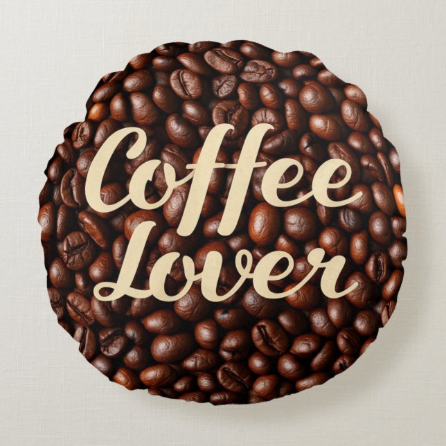 Coffee Lover  Round Pillow (Front)