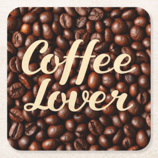 Coffee Lover Square Paper Coaster