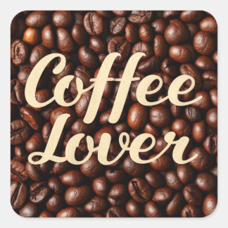 Coffee Lover Square Sticker