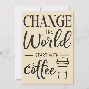 Coffee Lover Start With Coffee Thank You Card