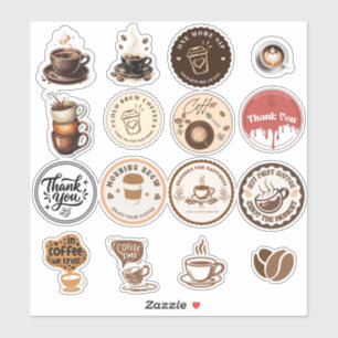 Coffee Lover Sticker Sheet - Vintage Coffee Sticke