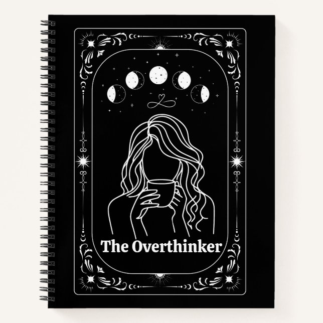 Coffee Lover Tarot Whimsy Goth Zodiac Witchy Trend Notebook (Front)