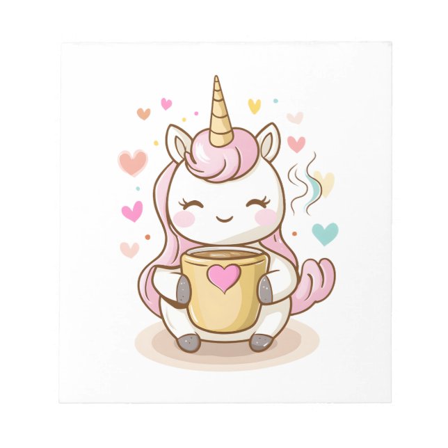 Coffee Lover Unicorn (1) Notepad (Front)