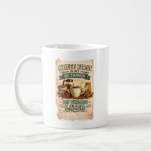 Coffee Lover Vintage Typography Design Mug