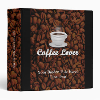Coffee Lover, White Cup/Brown Beans Binder
