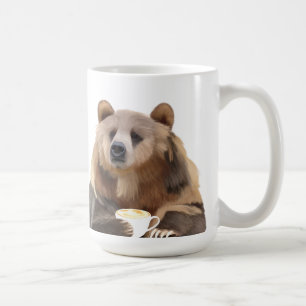 Coffee Lovers Bear With Me Bear Pun  Mug