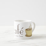 Coffee Lovers Café Personalized Espresso Cup<br><div class="desc">For all the coffee lovers out there, a design that's just right for you! These steaming hot cups of coffee will get the caffeine flowing, plus you can give it a personal touch by adding your own custom text to make it unique to you. *IMPORTANT NOTE Please delete unwanted sample...</div>