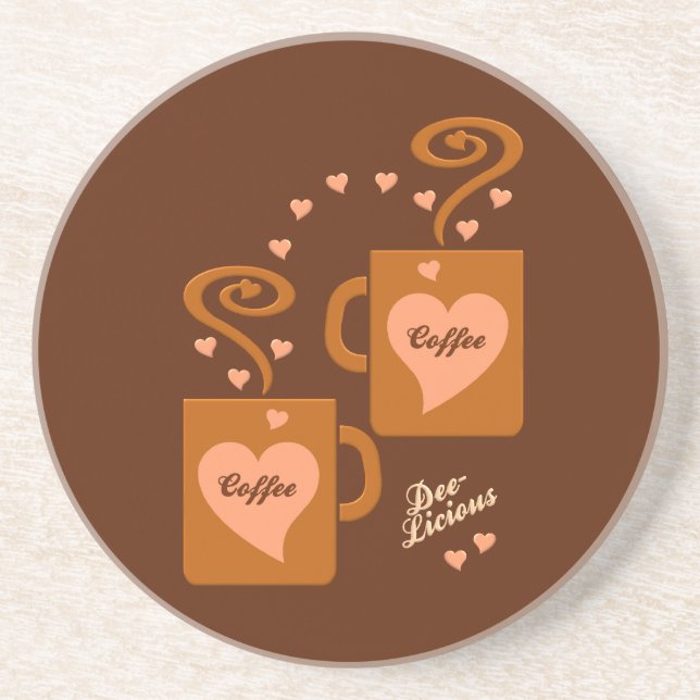 Coffee Lovers coaster, customize Coaster (Front)